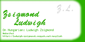 zsigmond ludwigh business card